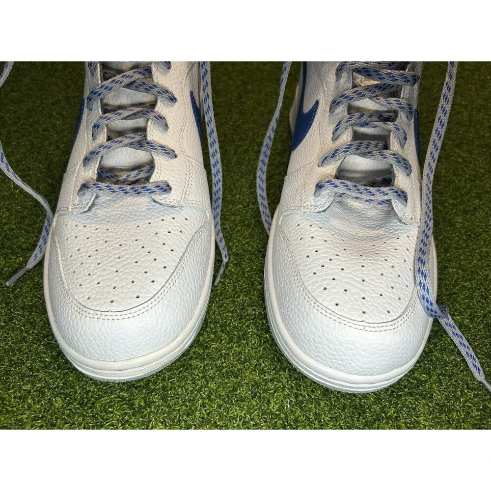 Nike Dunk High iD Custom!!! Men’s Size 13 NikeiD White Blue Gray Soles EUC